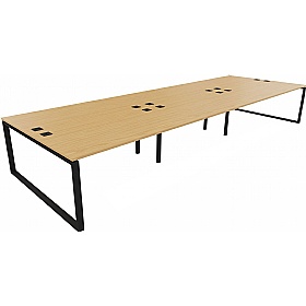 Apex 6 Person Hoop Leg Rectangular Back to Back Bench Desks - Office Desks