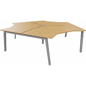 Apex 3 Person Cluster A-Frame Bench Desks - Office Desks