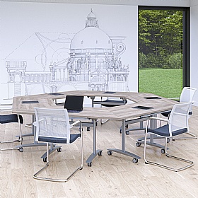 Unified Modular Tilting Trapezoidal Conference and Boardroom Tables