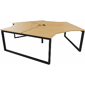 Apex 3 Person Cluster Hoop Leg Bench Desks