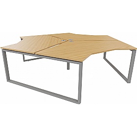 Apex 3 Person Cluster Hoop Leg Bench Desks - Office Desks