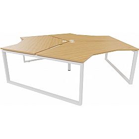 Apex 3 Person Cluster Hoop Leg Bench Desks - Office Desks