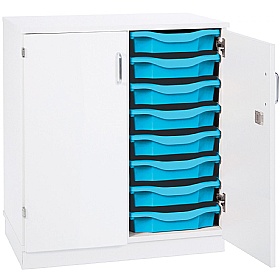Premium 16 Tray Storage With Doors