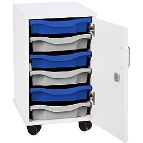 Premium 6 Tray Mobile Storage With Door
