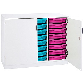 Premium 24 Tray Storage With Doors