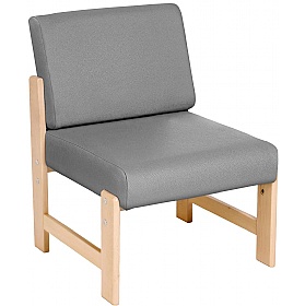 Silvan Vinyl Wooden Frame Reception and Breakout Chair