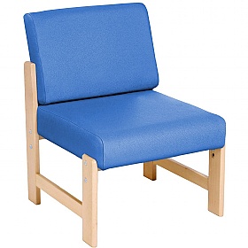 Silvan Vinyl Wooden Frame Reception and Breakout Chair
