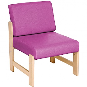 Silvan Vinyl Wooden Frame Reception and Breakout Chair