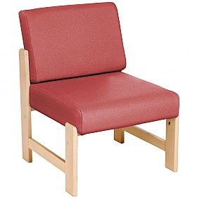 Silvan Vinyl Wooden Frame Reception and Breakout Chair