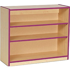 Coloured Edge School Bookcases 750H