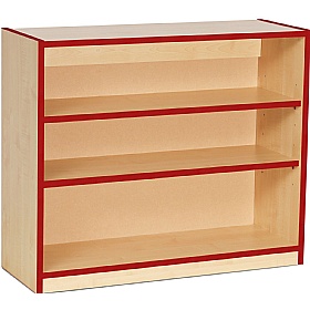 Coloured Edge School Bookcases 750H