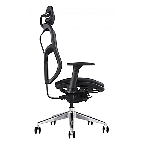 F94 Ergonomic Mesh and Fabric Office Chair with Headrest - Office Chairs