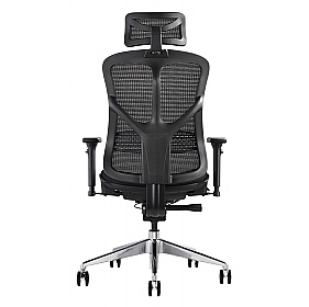 F94 Ergonomic Mesh and Fabric Office Chair with Headrest - Office Chairs