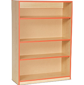 Coloured Edge School Bookcases 1250H