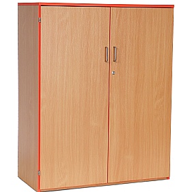 Coloured Edge School Cupboards - School Furniture