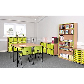 Coloured Edge School Bookcases - School Furniture