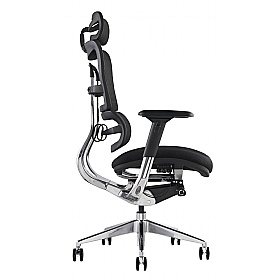 i29 24 Hour Ergonomic Mesh and Fabric Office Chair with Headrest - Office Chairs
