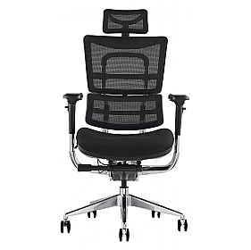 i29 24 Hour Ergonomic Mesh and Fabric Office Chair with Headrest - Office Chairs