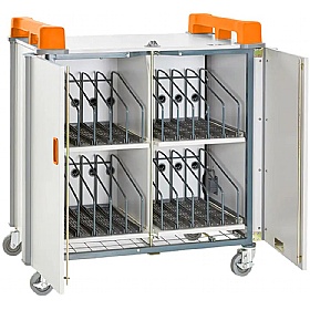 LapCabby 20V Vertical Laptop Charging and Storage Trolley Orange