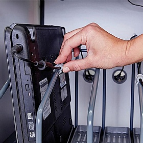 LapCabby 20V Vertical Laptop Charging and Storage Trolley - School Furniture