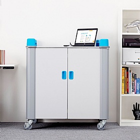 LapCabby 32V Vertical Laptop Charging and Storage Trolley