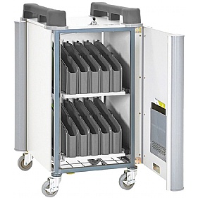 LapCabby Mini 20V Vertical Laptop Charging and Storage Trolley Charcoal