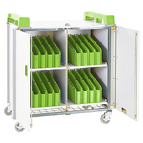 LapCabby Mini 32V Vertical Laptop Charging and Storage Trolley Lime