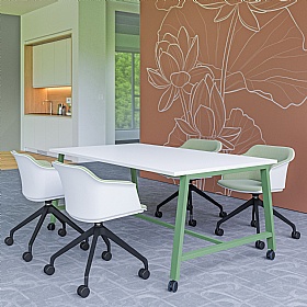 Atomic Mobile Rectangular Breakout and Meeting Extension Tables - Meeting Room