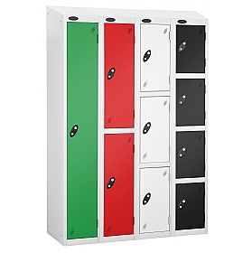 Atom Antibacterial Sloping Top Probe Lockers - Coin Retain Lock