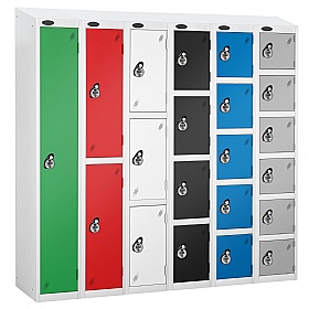 Atom Antibacterial Sloping Top Probe Lockers - Manual Combination Lock