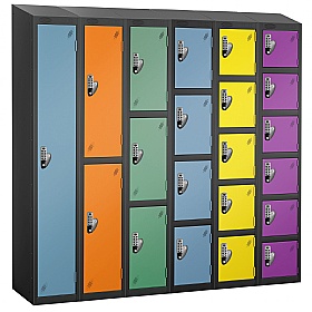 Equinox Antibacterial Sloping Top Probe Lockers - Digital Combination Lock