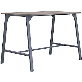 Atomic Rectangular High Breakout and Meeting Tables Silver Frame