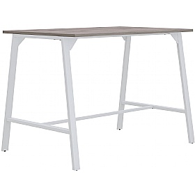 Atomic Rectangular High Breakout and Meeting Tables White Frame