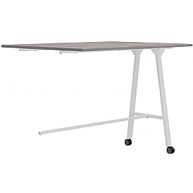 Atomic High Mobile Rectangular Extension Tables White Frame