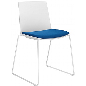 Stratus Sled Base Meeting and Breakout Chair with Seat Pad