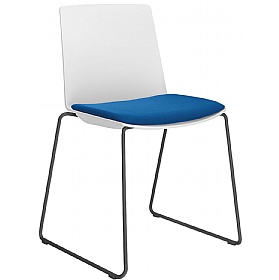 Stratus Sled Base Meeting and Breakout Chair with Seat Pad