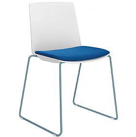 Stratus Sled Base Meeting and Breakout Chair with Seat Pad