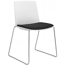 Stratus Sled Base Meeting and Breakout Chair with Seat Pad - Office Chairs