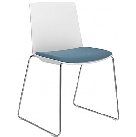 Stratus Sled Base Meeting and Breakout Chair with Seat Pad - Office Chairs