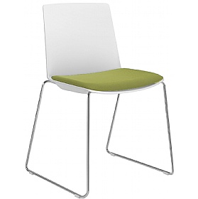 Stratus Sled Base Meeting and Breakout Chair with Seat Pad - Office Chairs