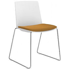 Stratus Sled Base Meeting and Breakout Chair with Seat Pad - Office Chairs