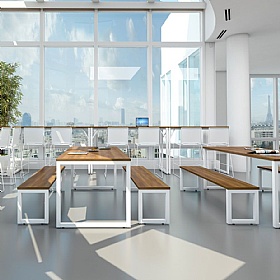 Ember Hoop Leg Rectangular Breakout and Meeting Tables