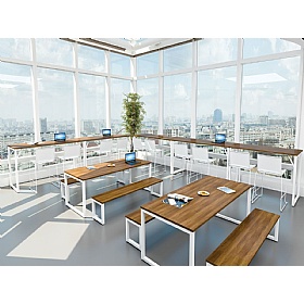 Ember Hoop Leg Breakout and Meeting Bench Seats