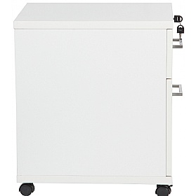Horizon Under Desk Mobile Office Drawer Pedestals White