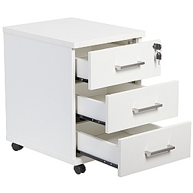 Horizon Under Desk Mobile Office Drawer Pedestals White