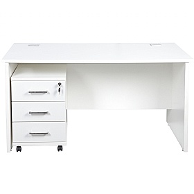 Horizon Panel End Rectangular Office Desks With Mobile Pedestal