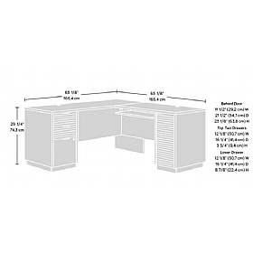 Elstree L-Shaped Home Office Corner Desk - Office Desks