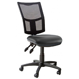 Haddon 2-Lever Mesh Back Vinyl Operator Chairs - Office Chairs