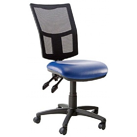 Haddon 3-Lever Mesh Back Vinyl Operator Chairs - Office Chairs