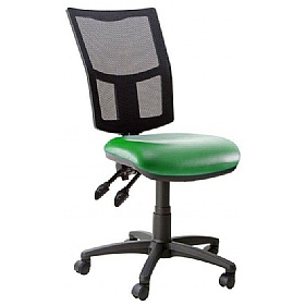 Haddon 3-Lever Mesh Back Vinyl Operator Chairs - Office Chairs
